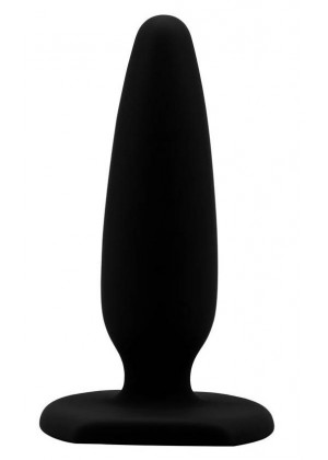 Черная силиконовая анальная пробка Black Mont - 13,5 см.
