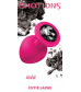 Большая розовая анальная пробка Emotions Cutie Large с чёрным кристаллом - 10 см.