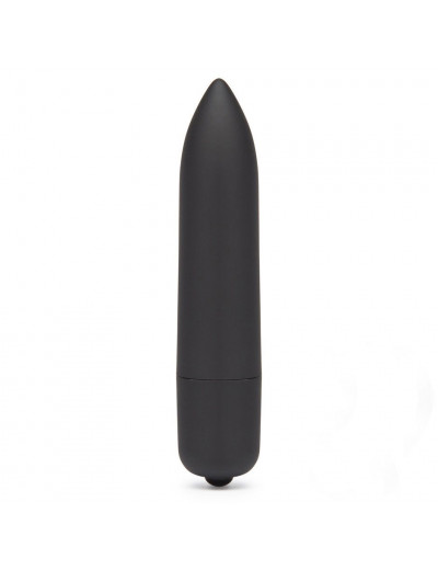 Черная вибропуля X-Basic Bullet Long One Speed - 9 см.
