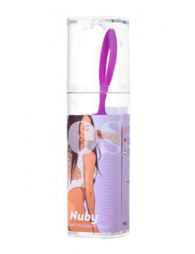 Фиолетовые вагинальные шарики с ресничками JOS NUBY
