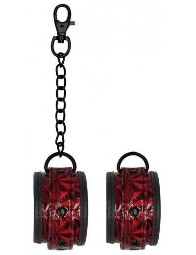 Красно-черные поножи Luxury Ankle Cuffs