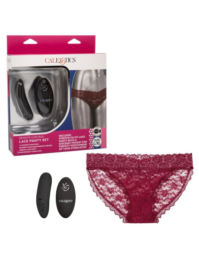 Кружевные трусики с клиторальным вибратором Remote Control Panty Set L/XL