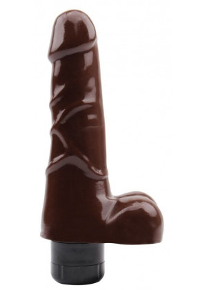 Коричневый вибратор-реалистик Verve Vibe Cock - 19 см.