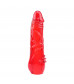 Красный классический вибратор с 2 сменными насадками Hers Dildo Kit