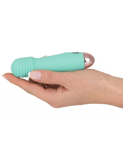Мятный мини-вибратор Cuties Mini - 12,5 см.