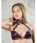 Бордовая сбруя из ошейника с лифом Ladys Arsenal