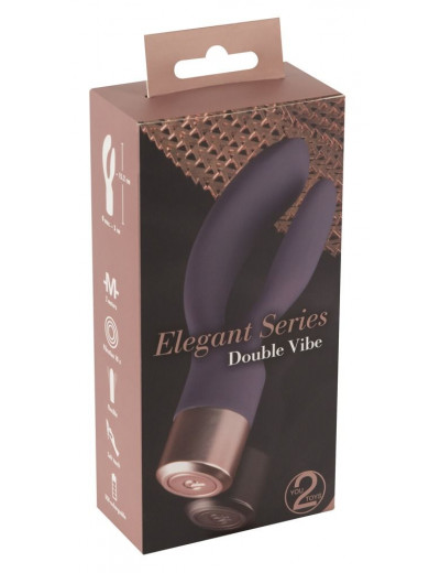 Фиолетовый вибратор-кролик Elegant Rabbit - 15,2 см.