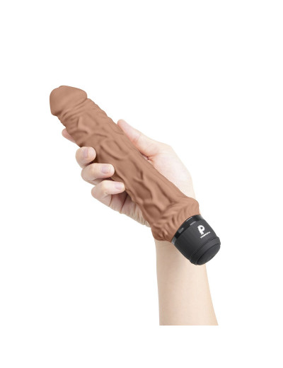 Кофейный вибратор-реалистик 8  Girthy Realistic Vibrator - 24,5 см.
