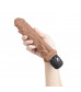 Кофейный вибратор-реалистик 8  Girthy Realistic Vibrator - 24,5 см.
