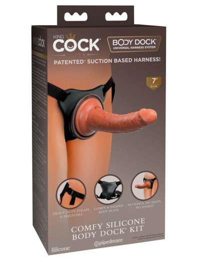 Страпон-система Comfy Silicone Body Dock Kit - 21 см.