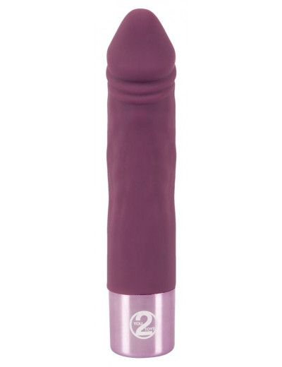 Фиолетовый вибратор-реалистик Realistic Vibe - 14,3 см.
