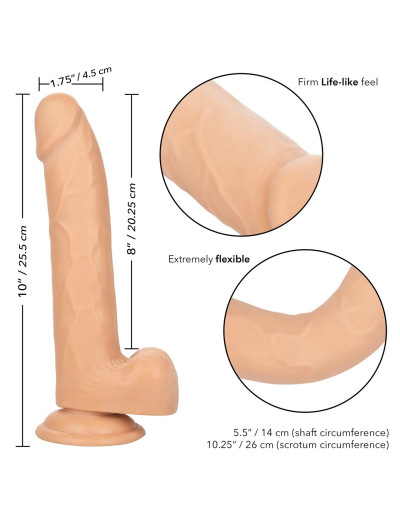 Телесный фаллоимитатор Size Queen 8  - 25,5 см.