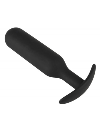 Черная утяжеленная анальная пробка Anal Trainer Medium - 18 см.