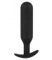 Черная утяжеленная анальная пробка Anal Trainer Medium - 18 см.