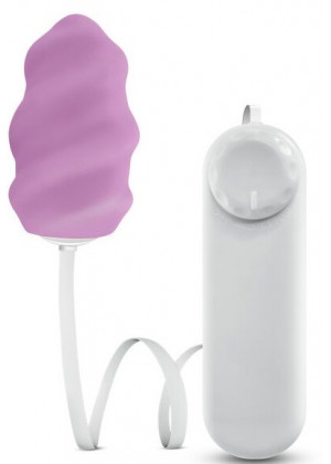 Фиолетовое виброяйцо Swirl Bullet with Silicone Sleeve