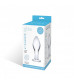 Прозрачная округлая анальная пробка Classic Glass Butt Plug - 10 см.