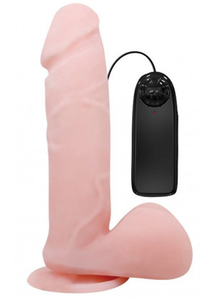 Реалистичный фаллоимитатор с ротацией EROWOMAN - 19,5 см.