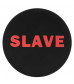 Черная анальная пробка для раба с надписью Slave Plug - 6,4 см.