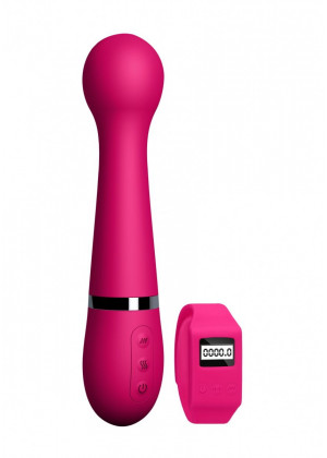Розовый вибромассажер Kegel Wand - 18,5 см.
