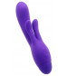 Фиолетовый вибратор INDULGENCE Frolic Bunny - 18,5 см.