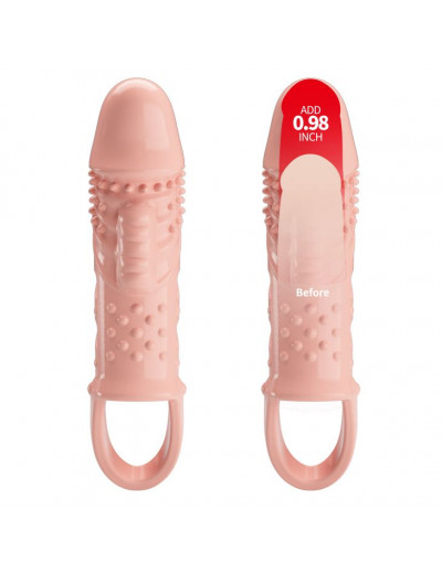 Телесная насадка с вибрацией Cecelia - 18,5 см.