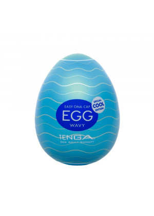 Мастурбатор-яйцо с охлаждающей смазкой EGG Wavy Cool