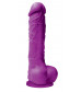 Фиолетовый фаллоимитатор на присоске Colours Pleasures 5  Dildo - 17,8 см.