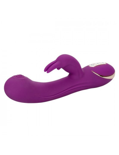Фиолетовый вибратор-кролик Signature Silicone Thumping Rabbit с пульсирующим воздействием - 22,75 см.