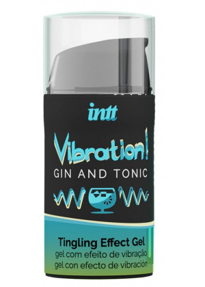 Жидкий интимный гель с эффектом вибрации Vibration! Gin   Tonic - 15 мл.