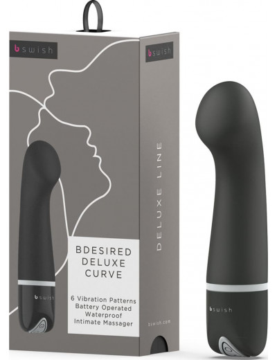 Черный G-вибростимулятор Bdesired Deluxe Curve - 15,2 см.