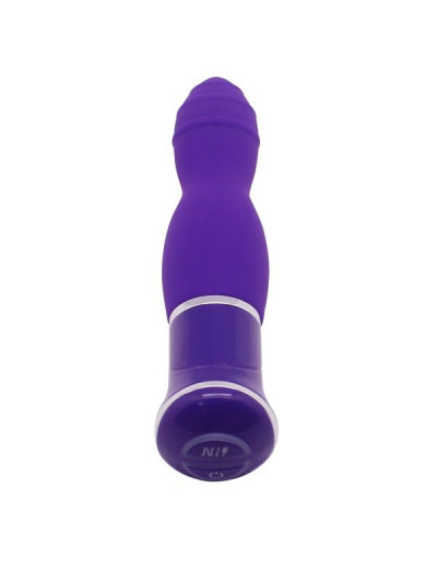 Фиолетовый вибратор ECSTASY Rippled Vibe - 19,5 см.