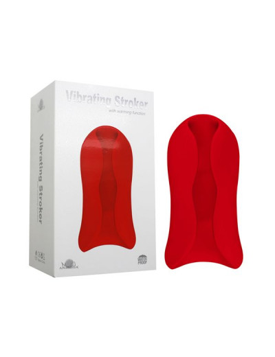Красный вибромастурбатор Vibrating Stroker