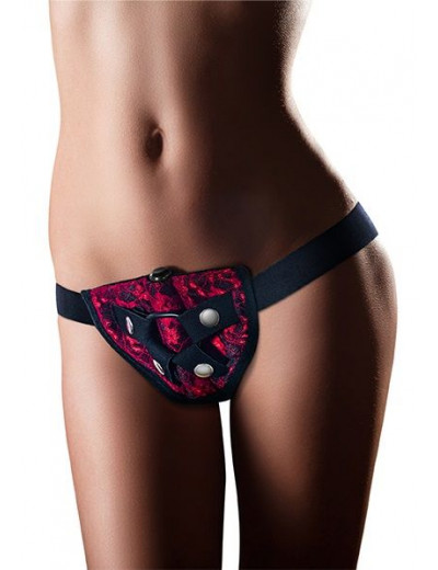 Красно-черные трусики LOVELACE HARNESS