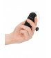 Черное гладкое виброяйцо Vibrating Egg - 8 см.