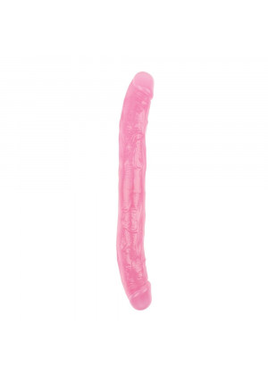 Розовый двусторонний фаллоимитатор 12.8 Inch Dildo - 32,5 см.