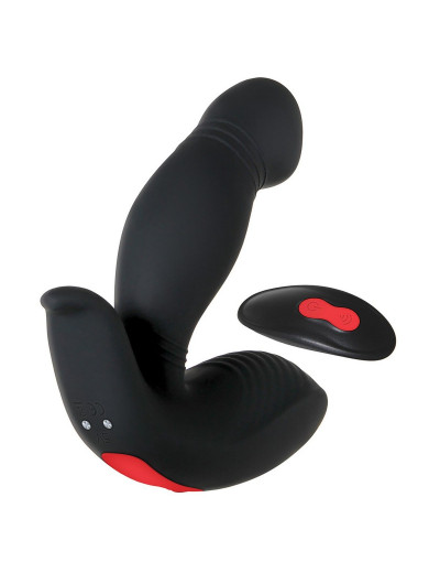 Черный вибростимулятор простаты Adam s Rechargeable - 11,7 см.