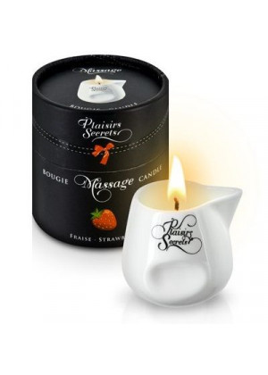 Массажная свеча с ароматом клубники Bougie de Massage Gourmande Fraise - 80 мл.