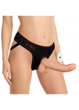 Женский страпон с вибрацией Vibrating Easy Strapon Set 8.5 - 21,5 см.
