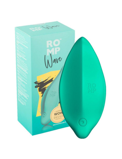 Зеленый клиторальный стимулятор Romp Wave