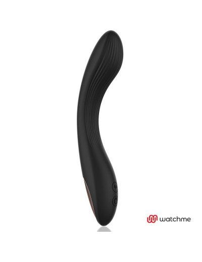 Черно-золотой вибратор с пультом-часами Anne s Desire Curve G-Spot Vibe Wireless Watchme - 20,5 см.