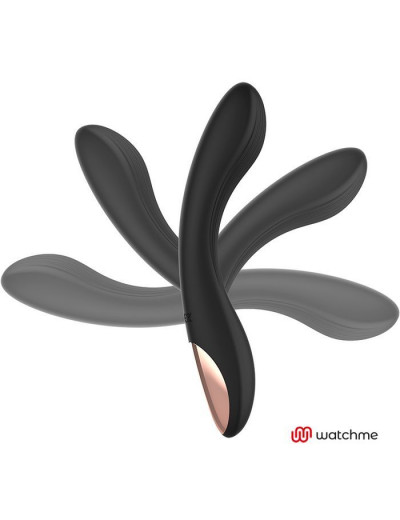 Черно-золотой вибратор с пультом-часами Anne s Desire Curve G-Spot Vibe Wireless Watchme - 20,5 см.