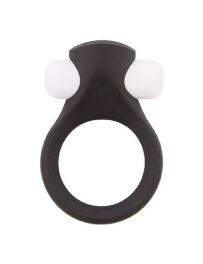 Чёрное эрекционное виброкольцо LIT-UP SILICONE STIMU RING 2 BLACK