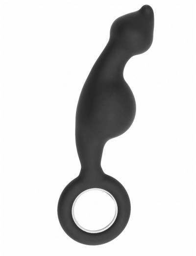 Анальный стимулятор No.62 Dildo With Metal Ring - 18 см.