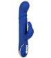Синий вибратор-кролик с нагревом The Heated Silicone Thrusting G Rabbit - 21,5 см.