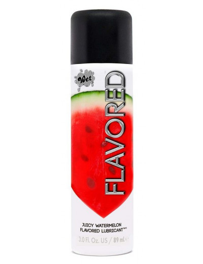Лубрикант Wet Flavored Juicy Watermelon с ароматом арбуза - 89 мл.