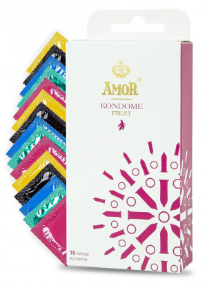 Ароматизированные презервативы AMOR Fruit - 15 шт.