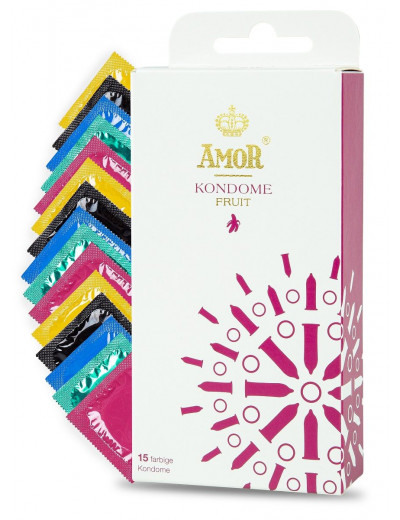 Ароматизированные презервативы AMOR Fruit - 15 шт.