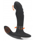 Черный вибромассажер простаты с функцией римминга Plug with Perineum Stimulator - 16,6 см.
