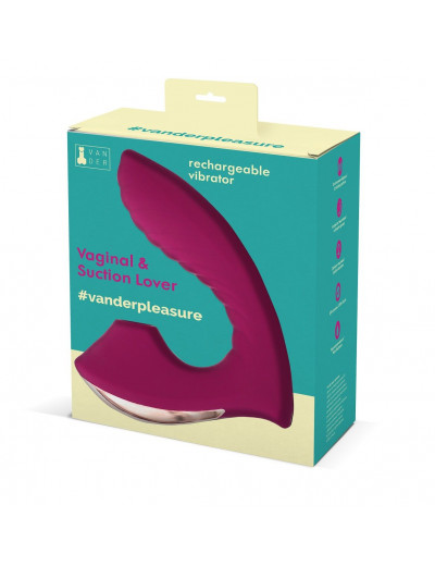 Фиолетовый вибромассажёр с вакуумной стимуляцией Vaginal   Suction Lover