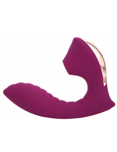 Фиолетовый вибромассажёр с вакуумной стимуляцией Vaginal   Suction Lover